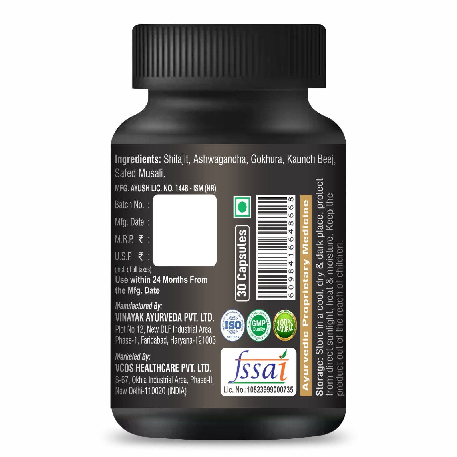 Blackhorse Shilajit Capsules 100% Ayurvedic Natural & Pure for Strength, Stamina & Vigor (30 Capsules) - Image 2