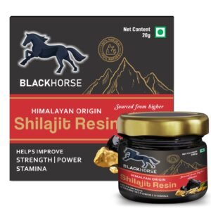 Blackhorse Shilajit Gold Resin | Boosts Stamina | Contains 24 Carat Gold | 100% Ayurvedic (20 g)