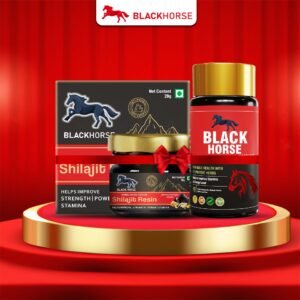 Blackhorse Capsule, Shilajit Rasin And Shilajit capsule Combo (Set Of 3)